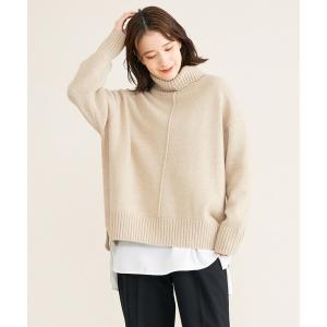 「SHARE PARK」 タートルネックニット 1 ベージュ レディース