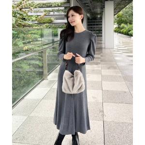 「HALUHIROINE」 ニットワンピース FREE グレー レディース