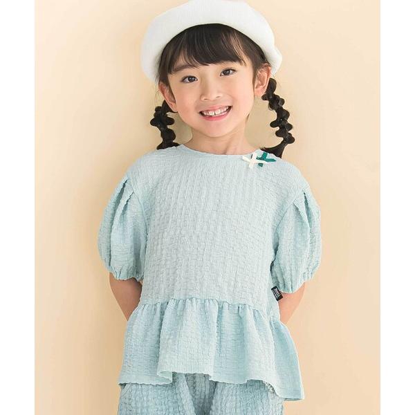 tシャツ ふくれジャガードバルーン袖Tシャツ(90~130cm) キッズ 子供服 男の子 女の子