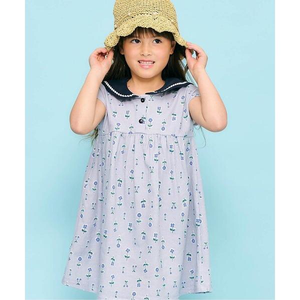 ワンピース 「ジュニア対応」セーラーカラーカットソーワンピース キッズ 子供服 女の子