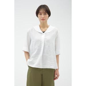 リネンシャツ ブラウス シャツ 半袖 LINEN VOILE レディース