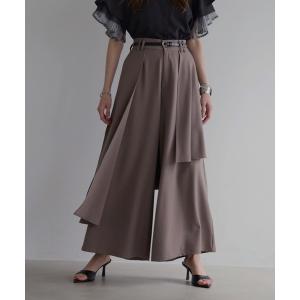 パンツ Wrap Layer Asymmetry Pants レディース