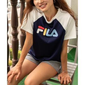 ラッシュガード 「FILA/フィラ」ロゴTシャツ付き水着４点セット/水陸両用ラッシュガードTシャツ・バギーショーツ付きタンキニ(水着) レディース