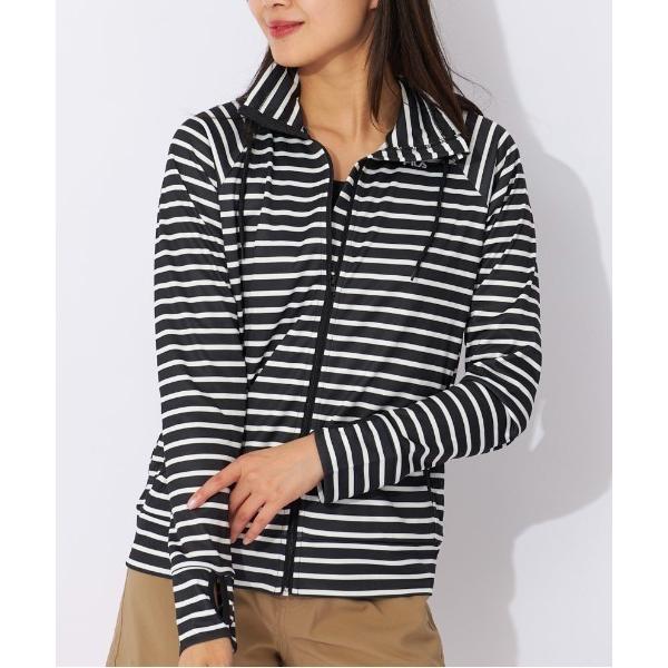 ラッシュガード 「FILA/フィラ」レディースボーダーUVウェア付水着４点セット/水陸両用UVカット...