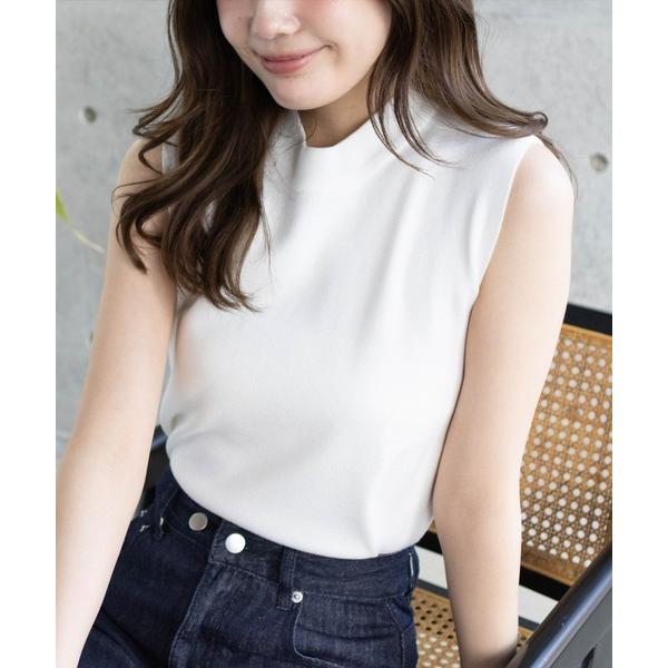 ニット セーター ミラノリブノースリーブニットトップス 「着回し力抜群 オフィスカジュアル」 レディ...