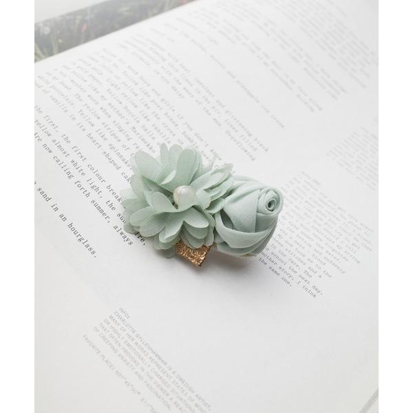 ヘアクリップ レースフラワー　デザインバレッタ