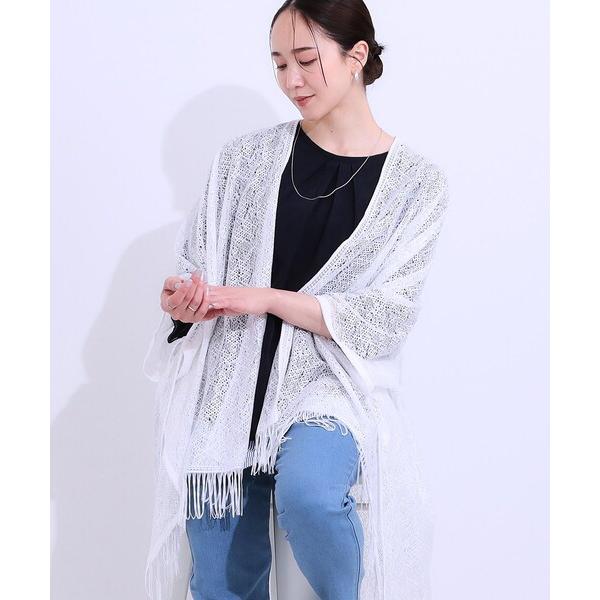 ポンチョ スクエアレースポンチョ レディース