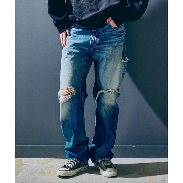 ジーンズ デニム デニムパンツ R4345 ダメージタイトストレート レディース