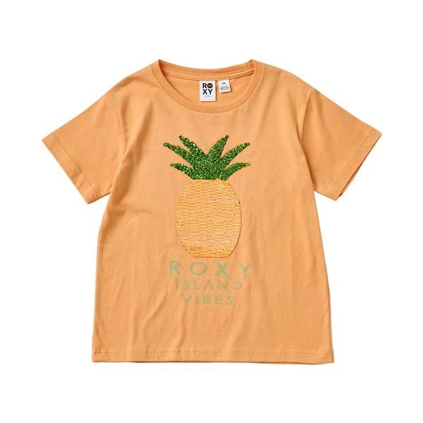 tシャツ MINI ISLAND VIBES /ロキシーキッズスパンコール半袖Tシャツ キッズ 子供...
