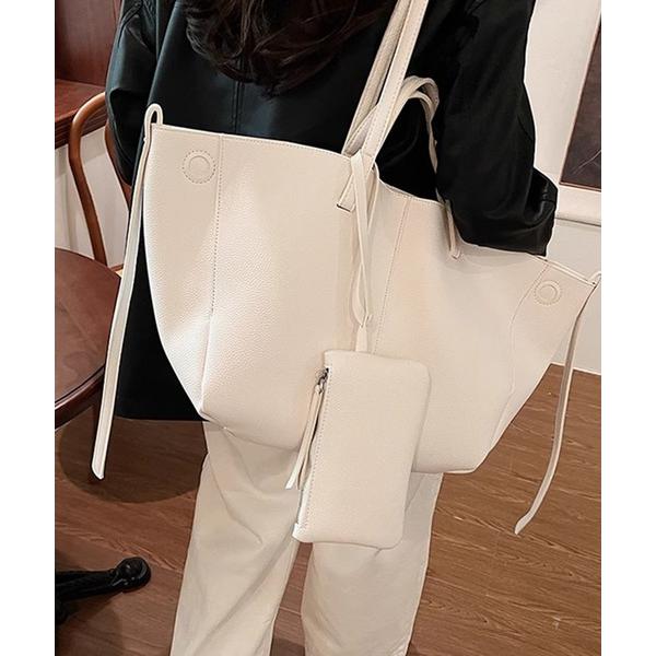 ショルダーバッグ バッグ 「A4すっぽり」通勤・通学にぴったり。ステッチが大人かわいいトート レディ...