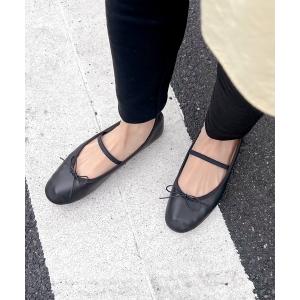 バレエシューズ パンプス ストラップバレエシューズ
