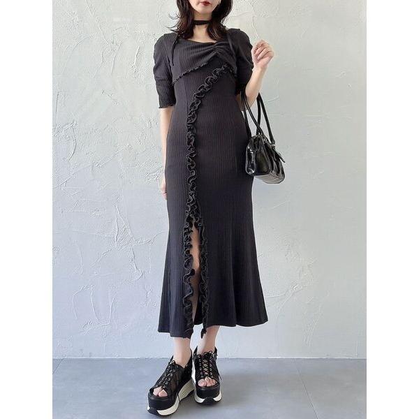 ワンピース アシメレイヤードカットワンピース