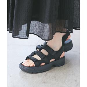 サンダル ボリュームソールスニーカーサンダル レディース