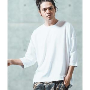 tシャツ mlt5185- Cordlane fraise fabric boxy silhouette 3-4 sleeve cut and sewn カットソー メンズ