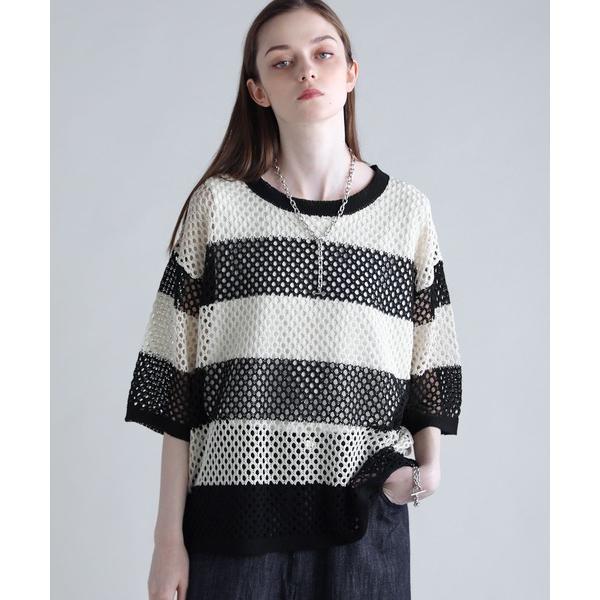 セーター ニット メッシュボーダーニット メンズ レディース