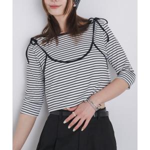 tシャツ 2way border tops レディース