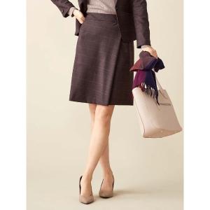 「Perfect Suit FActory」 スカート 11号 ブラウン レディース