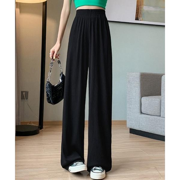パンツ ドレープ感 ハイウエストワイドパンツ レディース