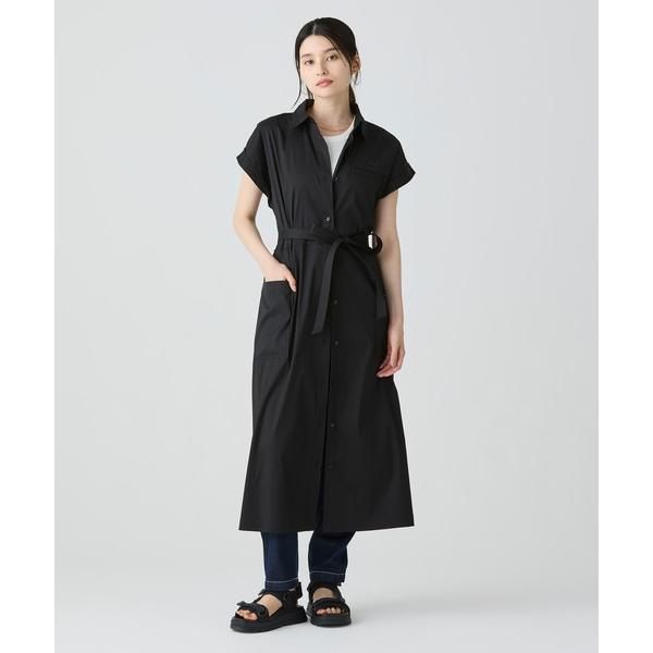 シャツワンピース キモノスリーブシャツドレス