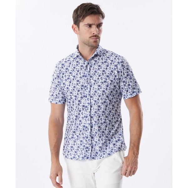 シャツ フラワープリントメッシュシャツ メンズ