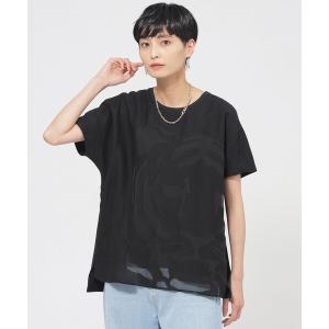 tシャツ 半袖 「カタログ掲載品」「ウォッシャブル」オパールタイガーコンビカットソー レディース