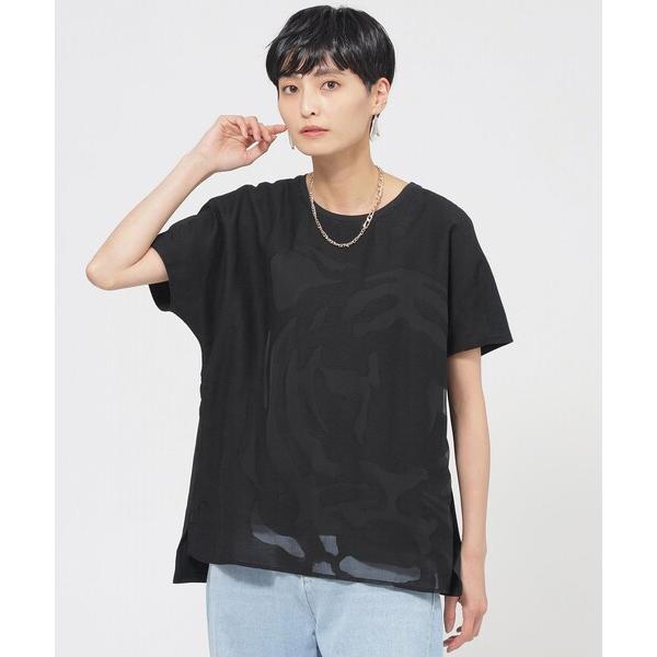 tシャツ 「カタログ掲載品」「ウォッシャブル」オパールタイガーコンビカットソー レディース