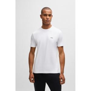 tシャツ レギュラーフィットTシャツ ストレッチコットン コントラストロゴ メンズ