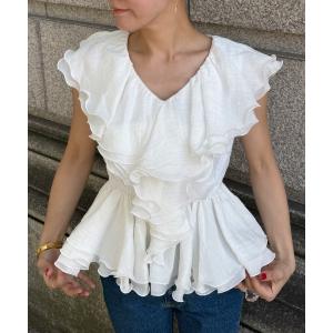 ボリュームフリルブラウス レディース
