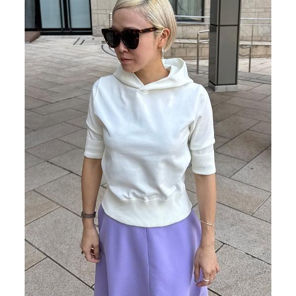 ニット セーター エアリーサマーニットフーディー「UVカット・マシンウォッシャブル」 レディース