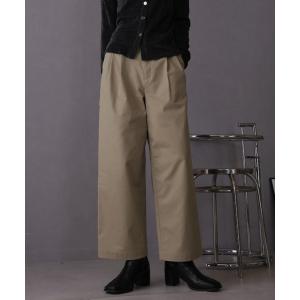 チノパン タック入りワイドチノパン レディース : ZOZOTOWN Yahoo!店