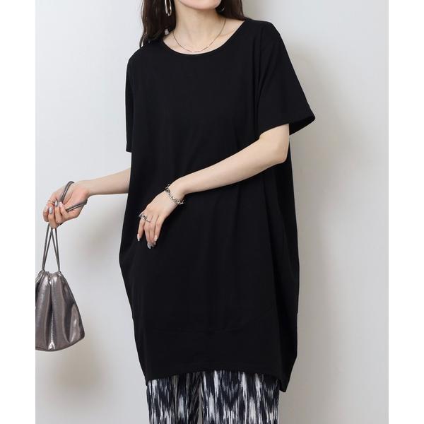 ワンピース コクーンシルエット チュニックワンピース