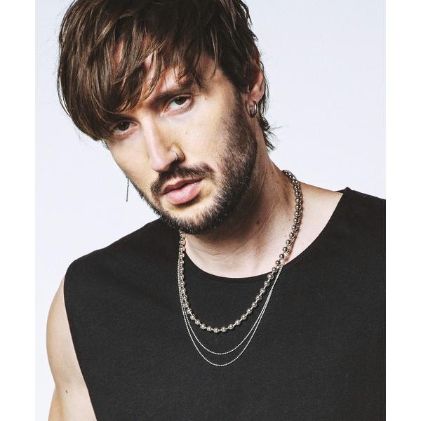 ネックレス 「NO ID.」3-Strand Ball Chain Necklace / 3連 ボー...