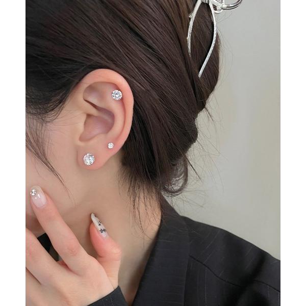 ピアス 「ラインストーンバーベルピアス/ペア(RZ) メンズ レディース