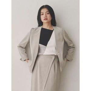ジャケット ノーカラージャケット スーツノーカラージャケット レディース