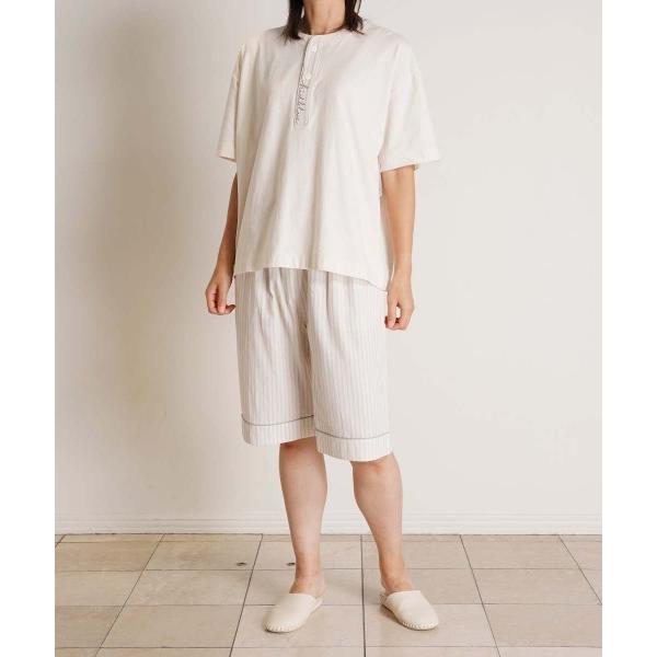 パジャマ ルームウェア キッドブルー -２５ピンストライプ -5分袖パジャマ -KUBK340 -k...