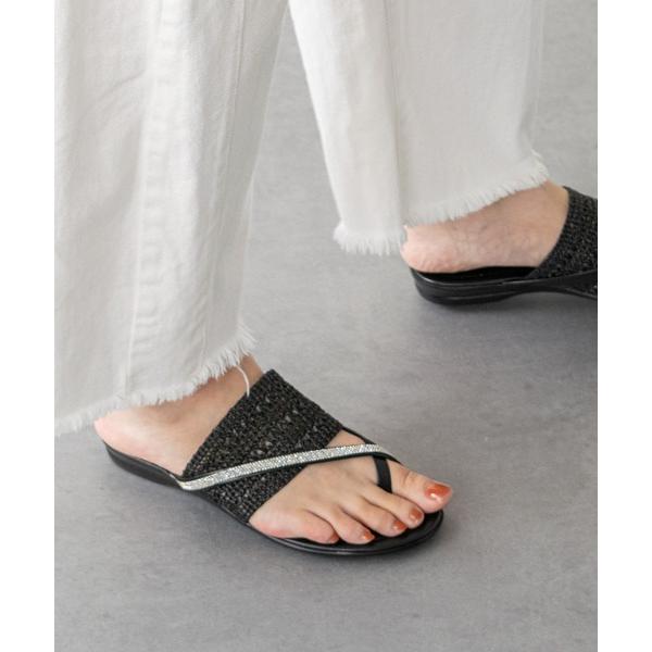 サンダル 「ITALIAN SHOEMAKERS」ビジュークロスストラップトングサンダル(95235...