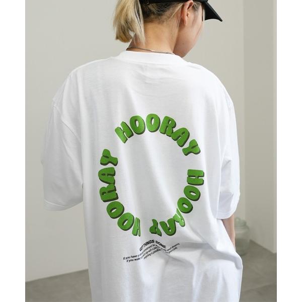 tシャツ バックサークルロゴ ビッグシルエット ユニセックス Tシャツ レディース メンズ