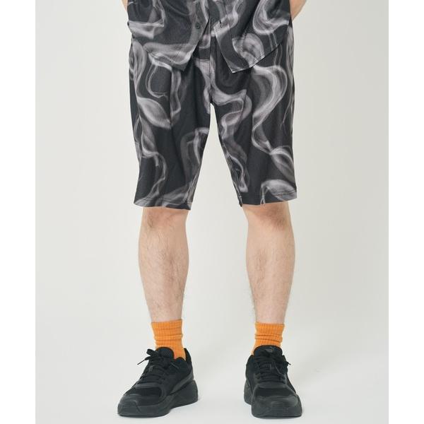 ハーフパンツ パンツ 短パン カットサッカー総柄プリントショーツ(M1) メンズ レディース
