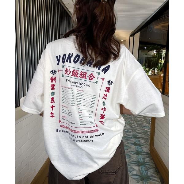 tシャツ 炒飯組合 レトロ ポップ ワンポイント Tシャツ 韓国 ストリート ファッション レディー...