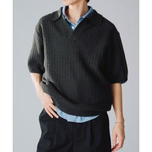 ポロシャツ 「新色追加」SKIPPER SHORT SLEEVE SUMMER KNIT POLO / スキッパーショートスリーブサマーニットポロ
