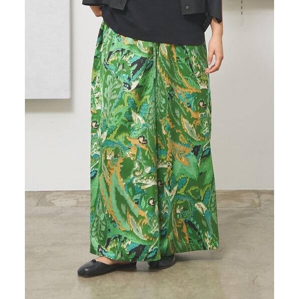 パンツ 「WOMEN」プリントリラックスワイドパンツ レディース