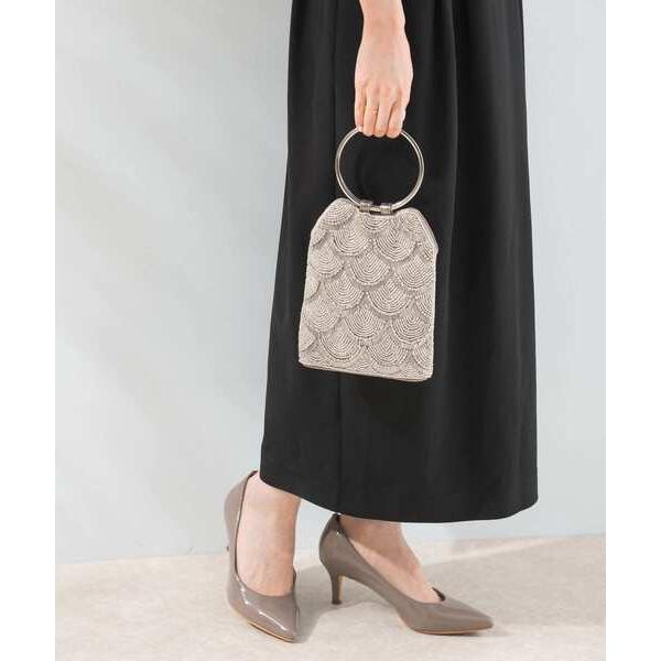 ハンドバッグ リングハンドルビジューバッグ