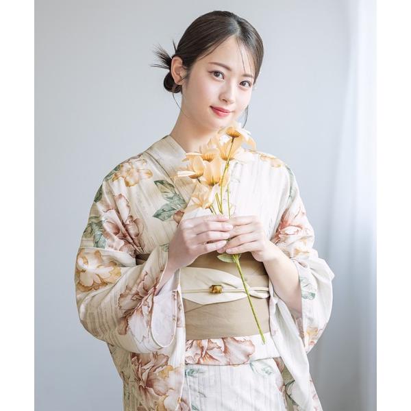 浴衣 “初心者でもプロの着姿”新二部式 セパレート浴衣3点セット（上衣・下衣・おはしょり布＋帯＋伊達...