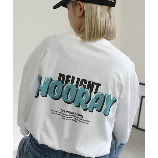 tシャツ バックデライトロゴ ビッグシルエット ユニセックス Tシャツ レディース メンズ