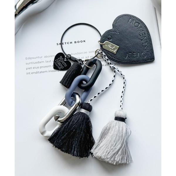 チャーム 「 NOLITA / ノリータ 」バッグチャーム タッセル レザー ハート カラフル チェ...