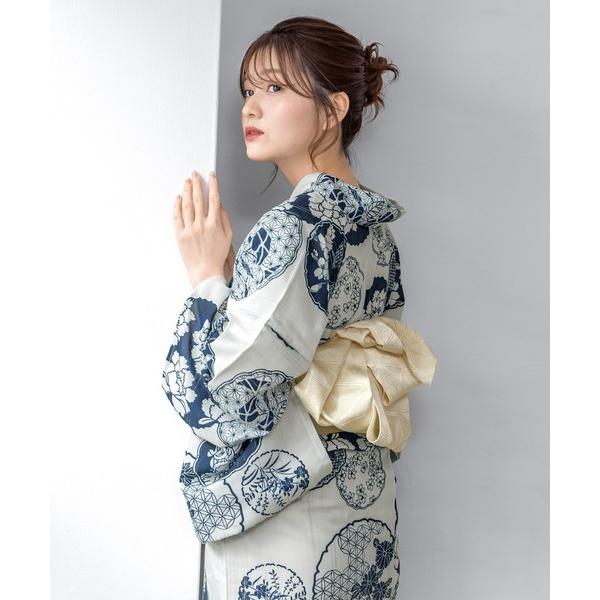 浴衣 “初心者でもプロの着姿”新二部式 セパレート浴衣3点セット（上衣・下衣・おはしょり布＋帯＋伊達...