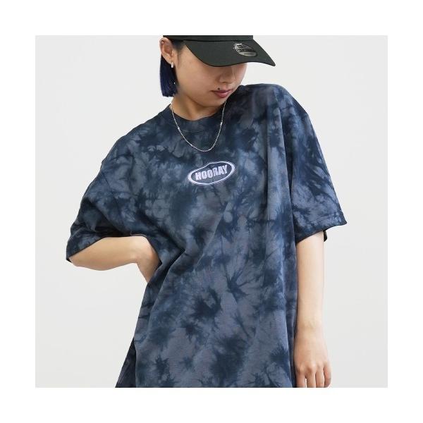 tシャツ タイダイ染め 総柄  ユニセックス フロントロゴ Tシャツ レディース メンズ