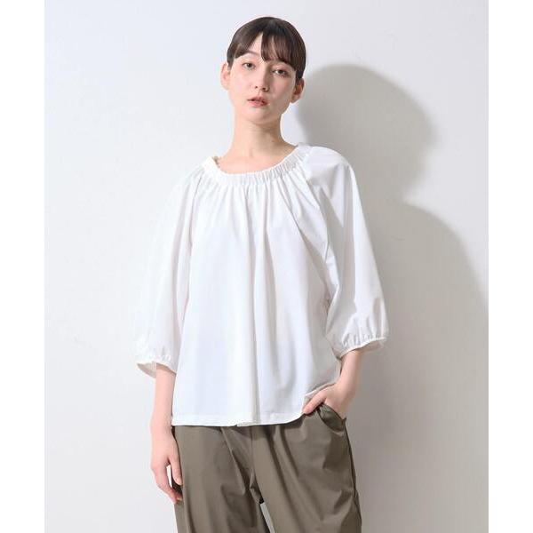 uvカット tシャツ 「Allease/オールイーズ」ギャザーラグランプルオーバー レディース