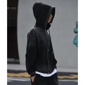 パーカー オーバーダイ加工ジップアップパーカー/Sun faded Zip-Hoodie Sweat メンズ レディース