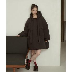 ブルゾン アウター 取り外しフード付き中綿ダウンコート レディース